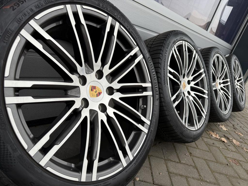 21 inch Porsche Cayenne E2 92A E-Hybrid GTS velgen en banden, Auto-onderdelen, Banden en Velgen, Banden en Velgen, 21 inch, 295 mm
