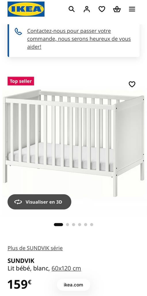Commode et lit bebe, Enlèvement, Comme neuf, Garçon ou Fille