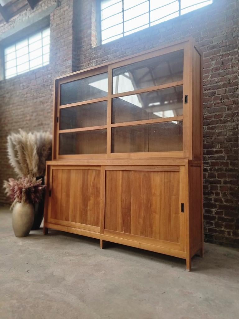 Vitrine/buffet en teck art:39/26.1, Teck, 25 à 50 cm, 200 cm ou plus, Teak