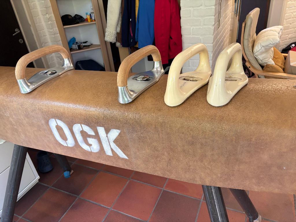 cheval de gymnastique / équipement de gymnastique garçons, Enlèvement, Utilisé, Matériel