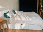 Ikea NORDLI bedframe met 6 lades (180x200), Huis en Inrichting, Ophalen, Gebruikt, Wit, Tweepersoons