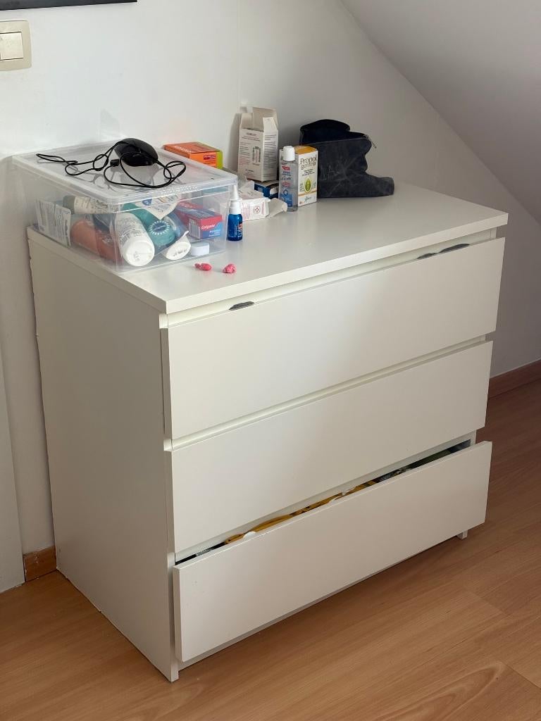tiroir IKEA MALM blanc très bon état - A donner, Maison & Meubles, 3 ou 4 tiroirs, 25 à 50 cm, Moins de 100 cm, Enlèvement