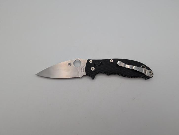 Spyderco Manix 2 G-10 noir, Caravanes & Camping, Outils de camping, Comme neuf, Enlèvement ou Envoi