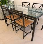 Table ikea et ses quatres chaises, Maison & Meubles, Verre, Quatre personnes, 150 à 200 cm, Vintage