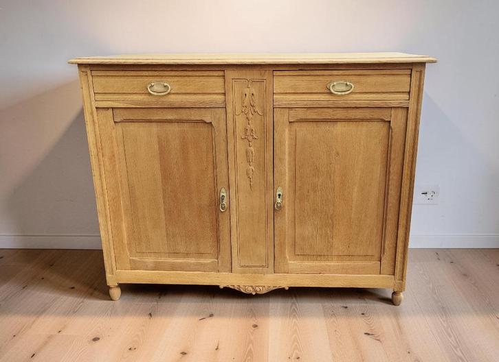 Buffet en bois massif - aérogommé, Huis en Inrichting, Kasten | Buffetkasten, Zo goed als nieuw, 100 tot 150 cm, 100 tot 150 cm