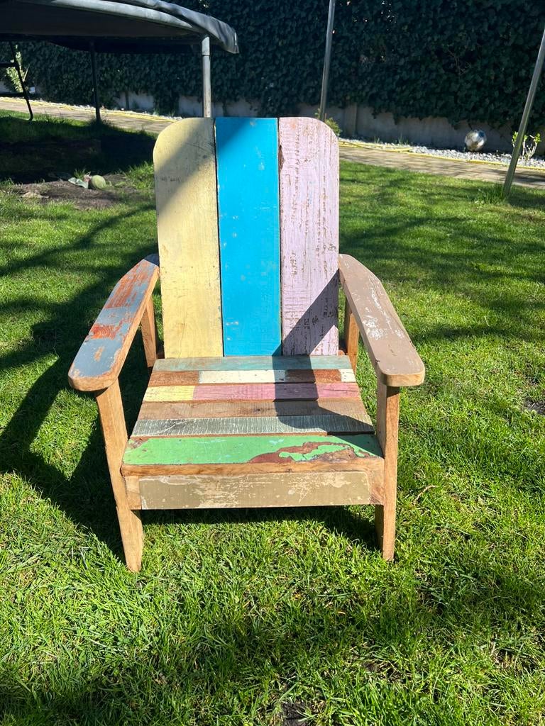 Boten houten kinder tuinstoel, ook mooi op babykamer!, Ophalen, Zo goed als nieuw