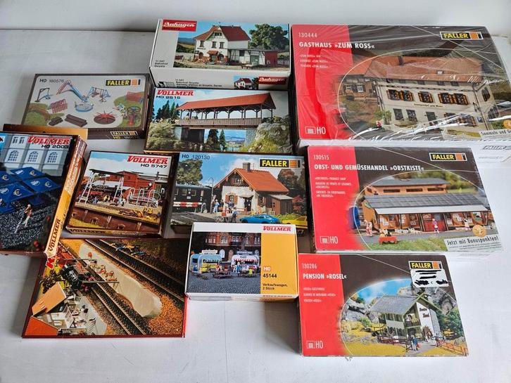 Lot modelbouwdozen faller, vollmer (nieuw), Hobby en Vrije tijd, Modeltreinen | H0, Zo goed als nieuw, Brug, Tunnel of Gebouw