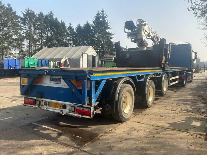 2002 pacton T3-003 Oplegger met Kennis 16.000 kraan, Auto's, Vrachtwagens, Bedrijf, Aanhangers en Opleggers, Overige brandstoffen