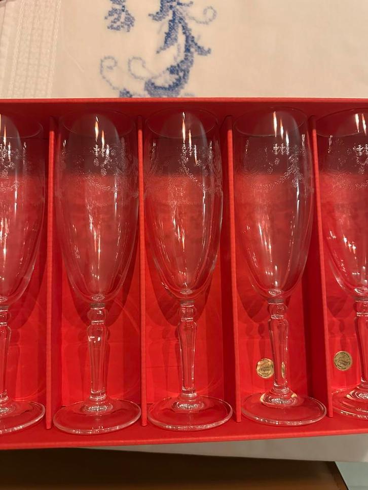 Kristallen glazen – Cristal d’Arques France, Verzamelen, Glas en Drinkglazen, Zo goed als nieuw, Ophalen