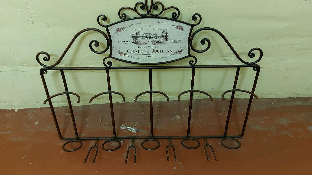 Wijnrek voor aan de muur, Ophalen, 5 tot 15 flessen, Zo goed als nieuw, Metaal