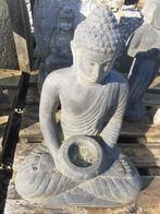 BOUDDHA AU BOL EN PIERRE RECONSTITUEE, Jardin & Terrasse, Statues de jardin, Enlèvement, Comme neuf, Autres matériaux, Bouddha
