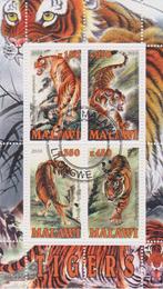 Timbres animaux tigres p, Envoi, Affranchi