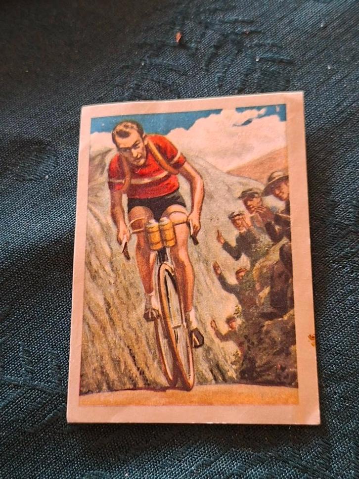 Prentje/Chromo : Charly Gaul / Chocolade Jacques, Verzamelen, Foto's en Prenten, Gebruikt, Prent, Overige onderwerpen, 1960 tot 1980