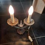 Lamp , glas met belletjes . 34 cm hoog , 25 cm breed ., Ophalen of Verzenden, Glas