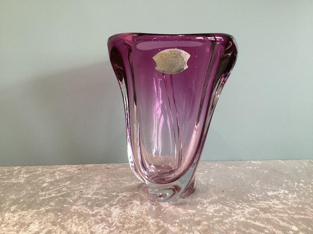 VENDU Vase en cristal coulé Val Saint Lambert. VSL062/AE., Enlèvement