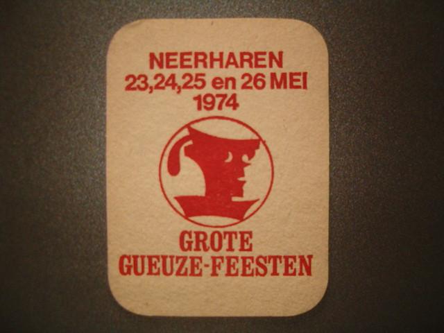 *Bierviltje Belle-Vue : R/V : Neerharen 23-05-1974, Ophalen of Verzenden, Gebruikt, Viltje(s)