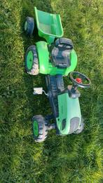 Traptractor met aanhangwagen, Kinderen en Baby's, Speelgoed | Buiten | Voertuigen en Loopfietsen, Ophalen, Gebruikt, Trapvoertuig