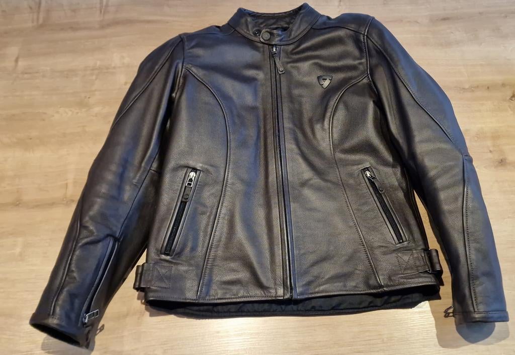 Veste moto femme cuir brun marron Revit taille 40, Motos, Enlèvement