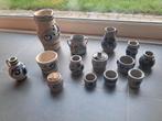Stenen potjes, kruik, kan/ kannetjes grijs en blauw, Ophalen of Verzenden