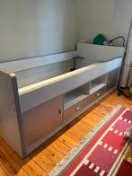 2 x 1 persoonsbed met opbergruimte, wit met licht grijs, Huis en Inrichting, Slaapkamer | Bedden, Ophalen, Gebruikt, 90 cm, Eenpersoons