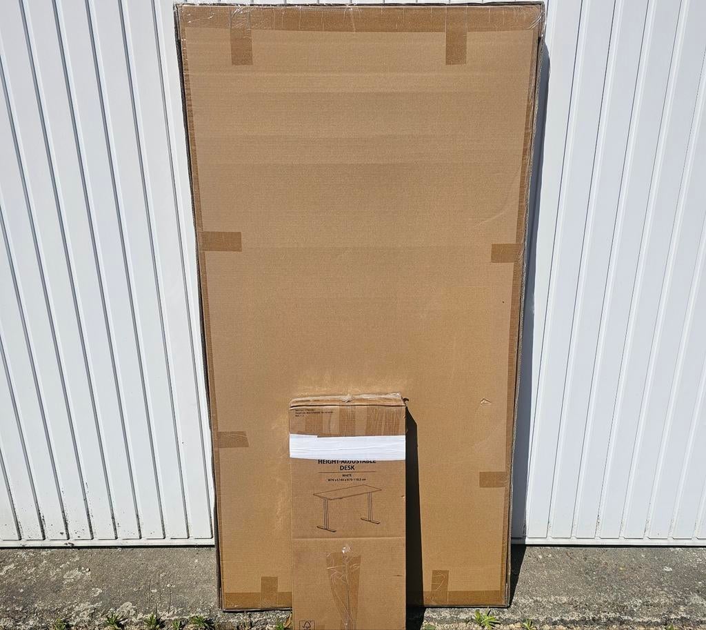 Nouveau bureau électrique 140x80 cm en bambou, Maison & Meubles, Bureaux, Neuf, Bureau assis-debout, Autres marques, Moderne, Bois