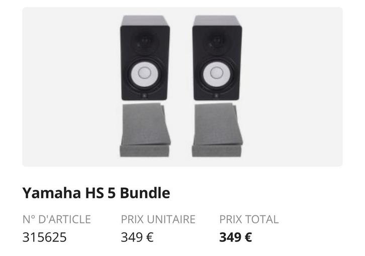 Monitoring Yamaha HS5, Audio, Tv en Foto, Luidsprekerboxen, Zo goed als nieuw, Ophalen