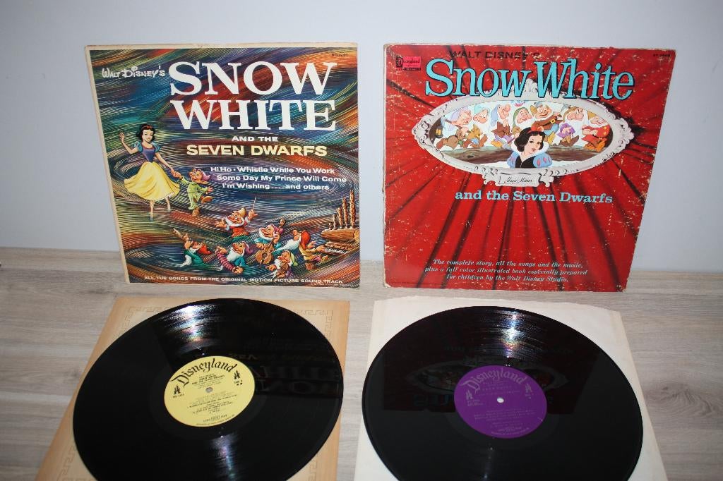 2x Langspeelplaat , Snow White , perfect werkend ,, Ophalen of Verzenden, Sneeuwwitje of Doornroosje, Gebruikt, Overige typen