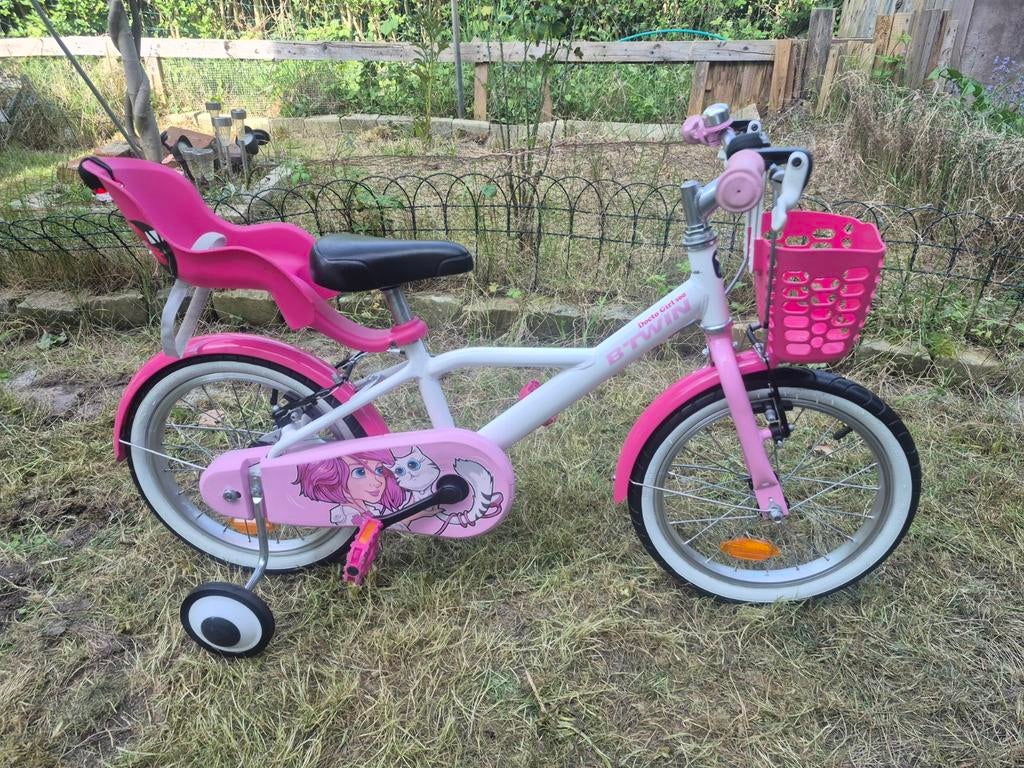Vélo fille 16pouces, Frein sur jante, Stabilisateurs, B-Twin, Enlèvement