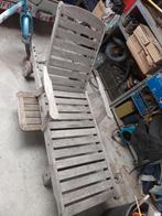Teak houten ligbed tuin, Tuin en Terras, Ophalen, Gebruikt, Hout, Verstelbaar