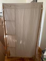 Armoire bois et tissu, Avec espace de penderie, Utilisé, 50 à 100 cm, Pin