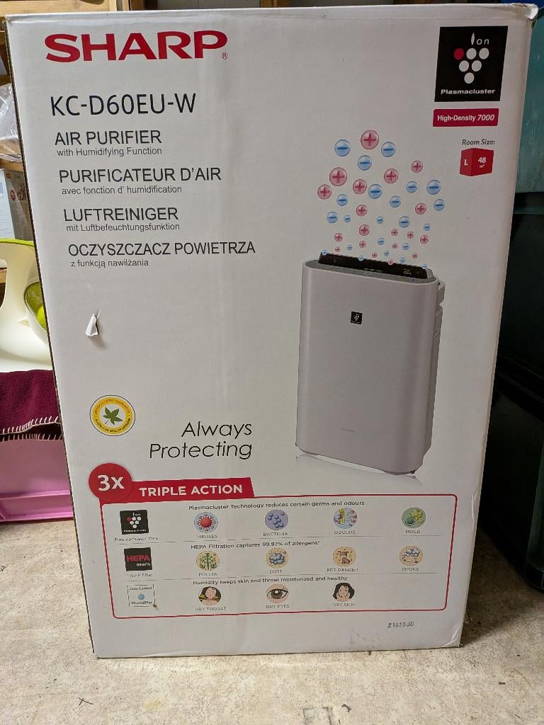 Luchtreiniger - bevochtiger Sharp, Elektronische apparatuur, Luchtbehandelingsapparatuur, Ophalen, Zo goed als nieuw, Luchtreiniger