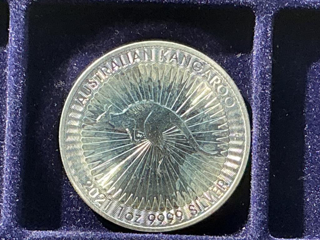 1 oz Australian Kangaroo 2021 9999 silver, Ophalen of Verzenden, Zilver