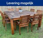 Ensemble de salon de jardin en teck table carrée + 8 chaises, Jardin & Terrasse, Enlèvement, Comme neuf, Bois de teck