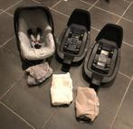 Maxi Cosi Pebble Pro + 2x Familyfix + bijhorende hoezen, Ophalen, Autogordel of Isofix, 0 t/m 18 kg, Zo goed als nieuw