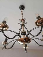 Kroonluchter met zwart en gouden accenten, Huis en Inrichting, Lampen | Kroonluchters, Ophalen, Gebruikt