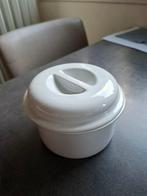 Wit stenen opbergpotje met deksel NIEUWSTAAT, Ophalen of Verzenden