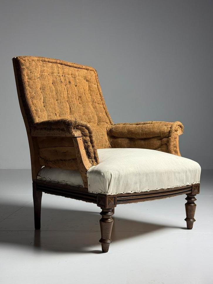 Fauteuil bergère Frans antiek gestript, Antiek en Kunst, Antiek | Meubels | Stoelen en Sofa's, Ophalen
