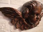 antieke Vlaamse barok eiken handgesneden cherubijn, Antiek en Kunst, Ophalen