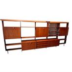 Alfred Hendrickx Teck vintage dressoir met wandmeubel uit de, Huis en Inrichting, Ophalen of Verzenden, Zo goed als nieuw