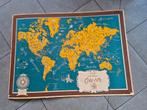 Grote wereldkaart van Côte d'Or, Antiquités & Art, Antiquités | Cartes scolaires, Enlèvement