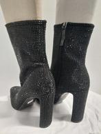 792C* ZARA - jolis boots noirs paillettes (41), Neuf, Zara, Boots et Botinnes, Noir
