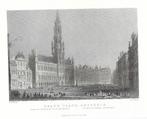 1837 - Bruxelles Grand Place / Brussel de Grote Markt, Antiquités & Art, Envoi