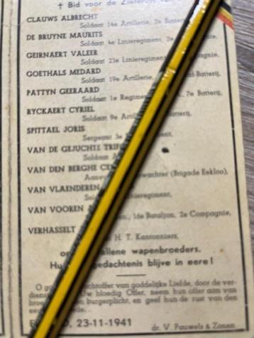 Oorlogsslachtoffers Eeklo uit 1941 12 personen met foto beschikbaar voor biedingen