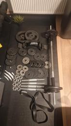 Gewichtenset, Sport en Fitness, Fitnessmaterialen, Ophalen, Zo goed als nieuw