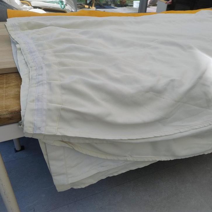 witte overgordijnen 175 lang, Huis en Inrichting, Stoffering | Gordijnen en Lamellen, Zo goed als nieuw, 150 tot 200 cm, 150 tot 200 cm