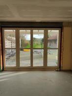 Dubbele terrasdeur in Meranti hout, Doe-het-zelf en Bouw, Ophalen, Gebruikt, 225 cm of meer, Overige typen