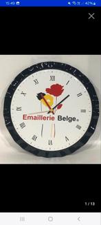 Geëmailleerde klok, Belgische emaillering, Ophalen of Verzenden, Gebruikt