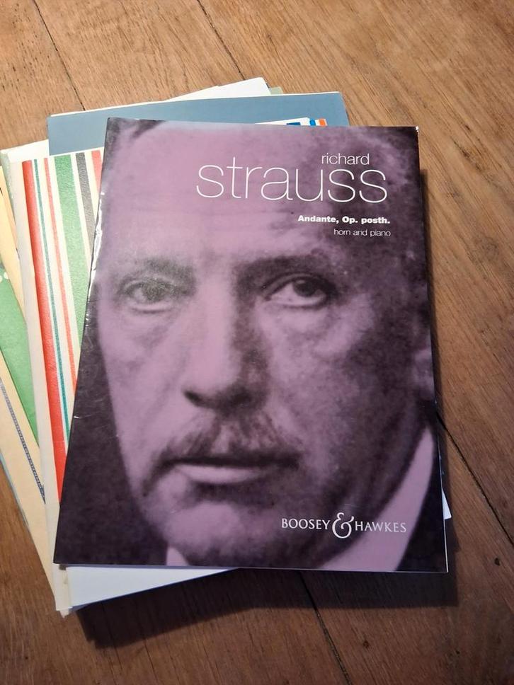 partituren Franse hoorn, Muziek en Instrumenten, Blaasinstrumenten | Hoorns, Zo goed als nieuw, F-hoorn, Ophalen of Verzenden