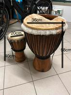 2Djembe’s , grote te herstellen, Gebruikt, Ophalen of Verzenden