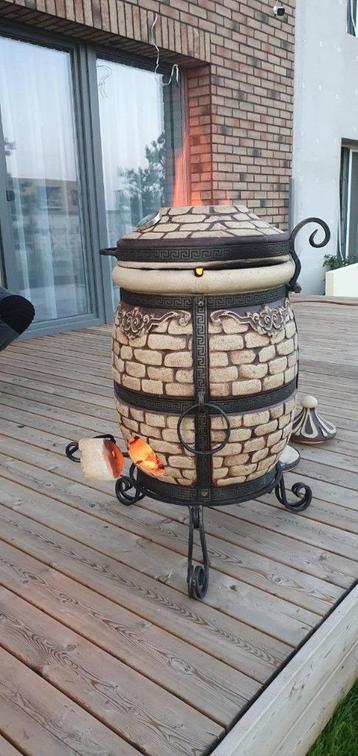 Tandoor 65L Baksteen | Handgemaakt chamotte BBQ beschikbaar voor biedingen